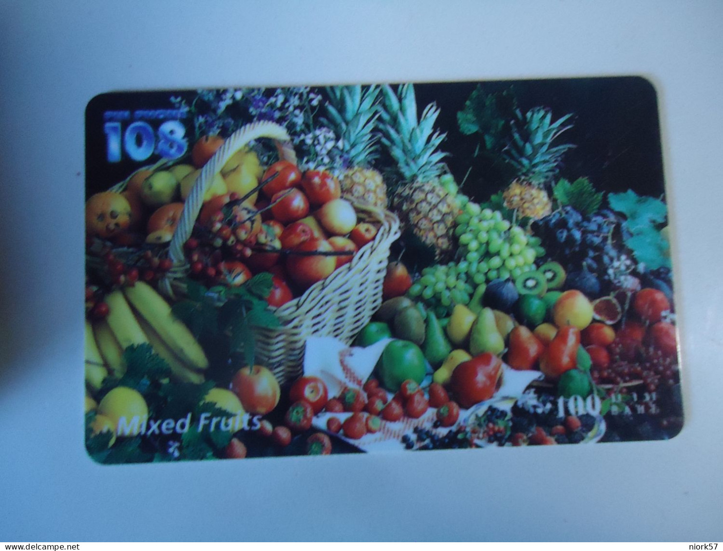 THAILAND USED  CARDS PIN 108  FRUITS MIXED - Alimentation