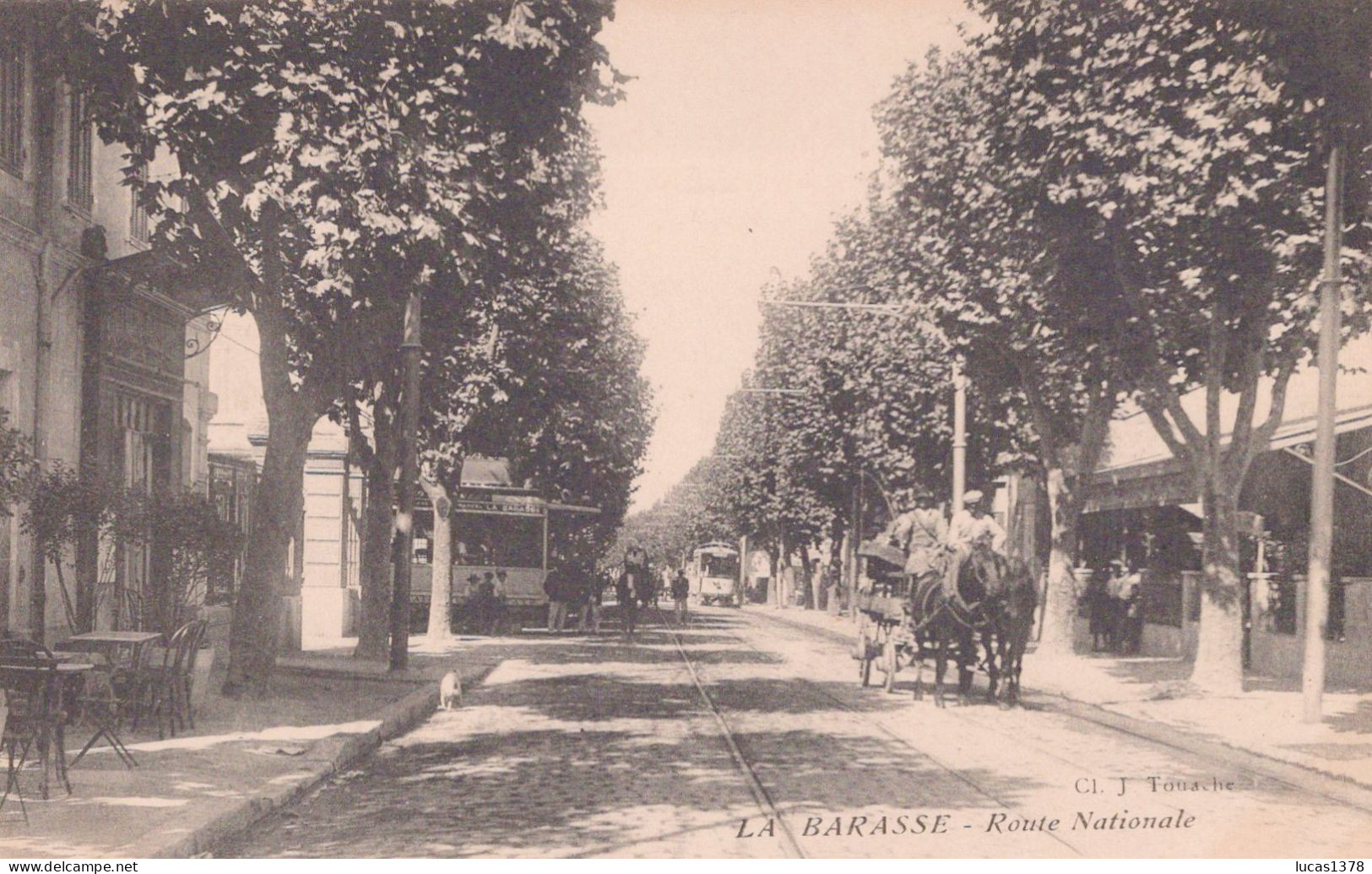 13 / MARSEILLE / LA BARASSE / ROUTE NATIONALE / TRAMWAY / ATTELAGE - Saint Marcel, La Barasse, Saintt Menet