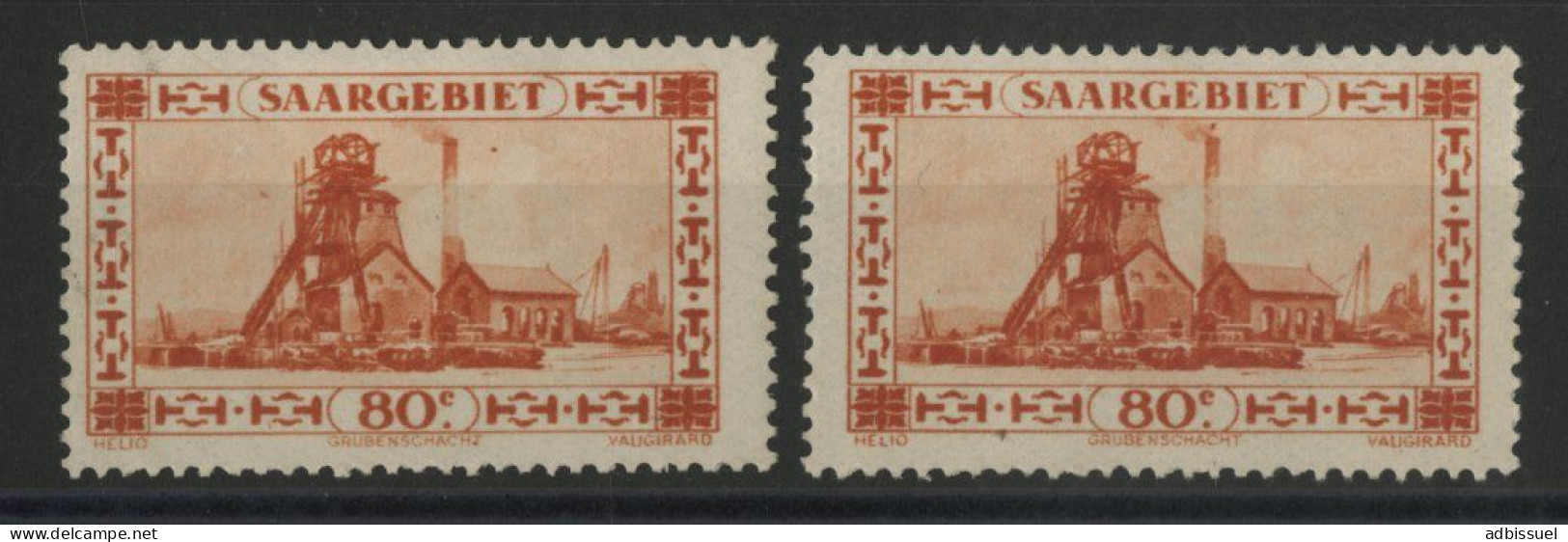 SARRE VARIETE N° 116I à 116 II (Y & T 115) Neufs **/* (MNH/MH) Voir Description - Unused Stamps
