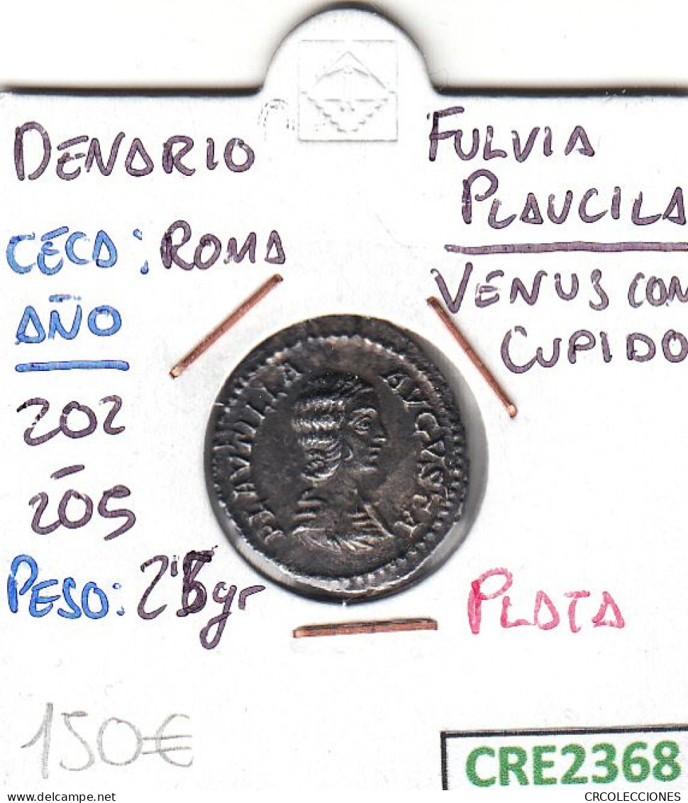 CRE2368 MONEDA ROMANA DENARIO. DESCRIPCION EN FOTO - Otros & Sin Clasificación