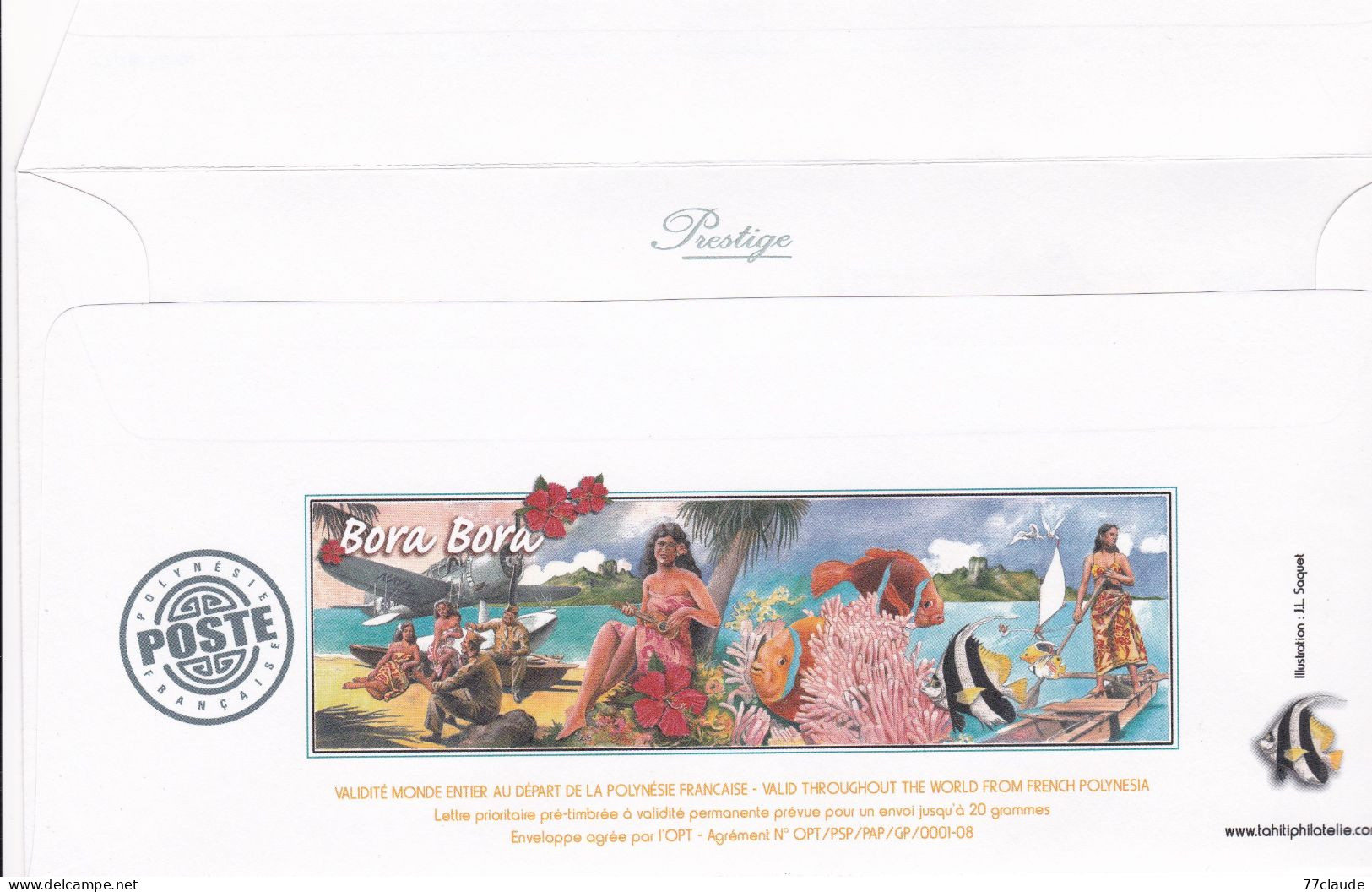 POLYNESIE FRANCAISE P.A.P 2009 NON CONFORME A LA REGLEMENTATION DE L'UPU TRES RARE (ENVELOPPE RECTO, VERSO + CARTE) - Altri & Non Classificati