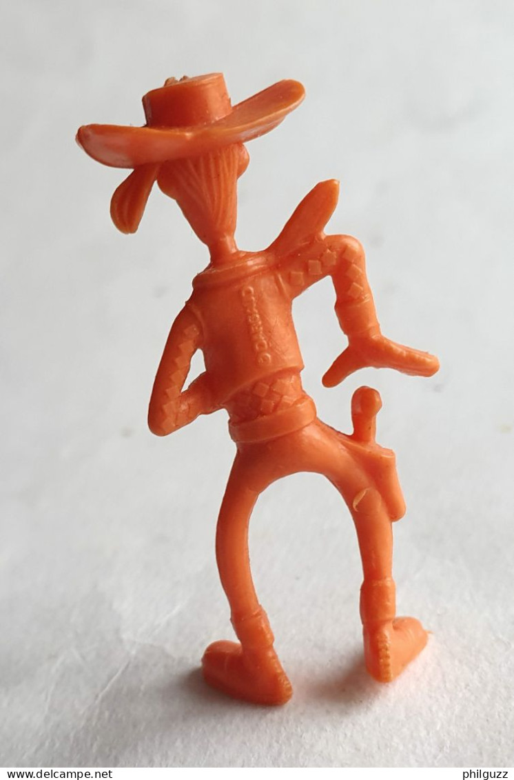 Rare FIGURINE MONOCHROME LUCKY LUKE MORRIS - GOSCINNY LUCKY LUKE Orange INTERMINT - Autres & Non Classés