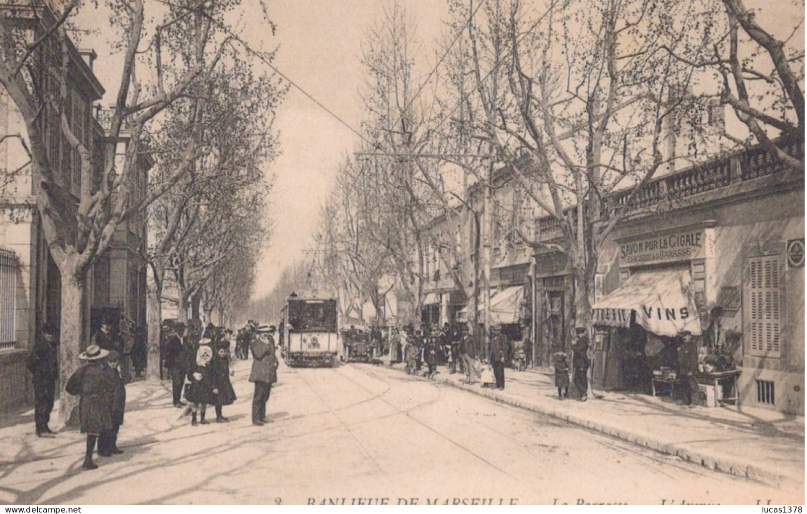 13 / MARSEILLE / LA BARASSE / L AVENUE / TRAMWAY / LL 3 / RARE - Saint Marcel, La Barasse, Saintt Menet