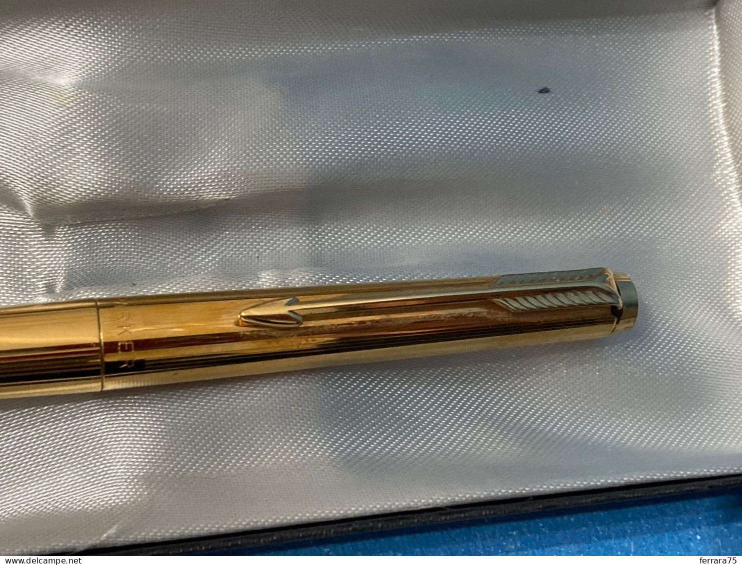 PENNA A SFERA PARKER MADE IN USA VINTAGE GOLD PLATED.? CON SCATOLA. - Schrijfgerief
