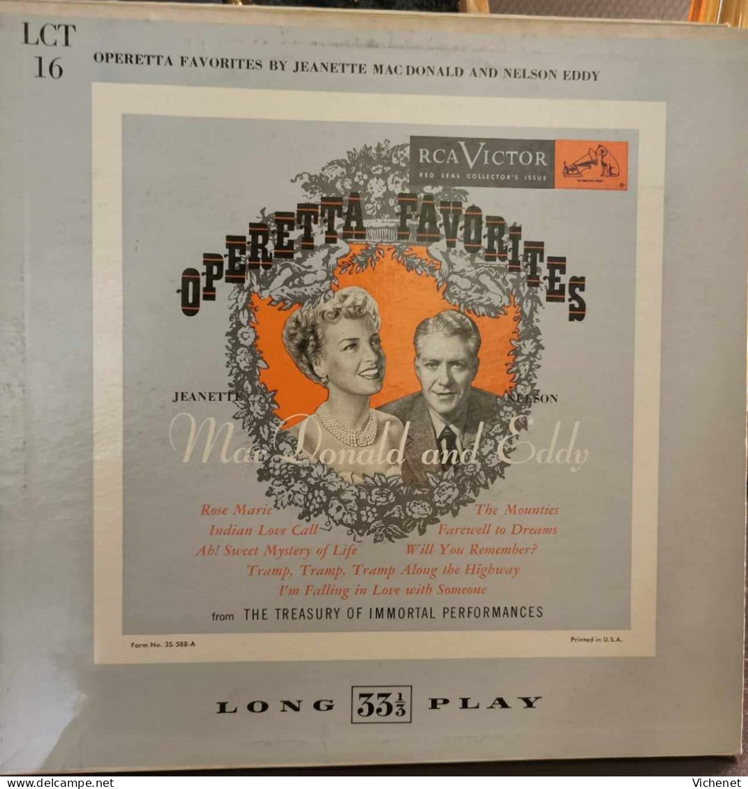 Jeanette MacDonald And Nelson Eddy, Nathaniel Shilkret ‎– Operetta Favorites  - 25 Cm - Speciale Formaten