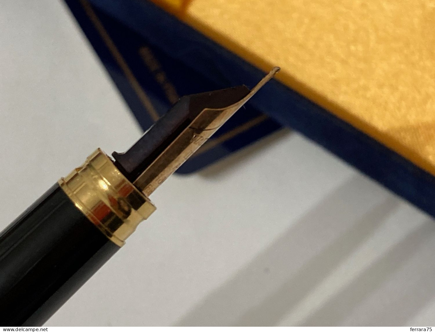 PENNA STILOGRAFICA WATERMAN IDEAL PARIS PENNINO ORO 18K 750 GOLD CON SCATOLA.