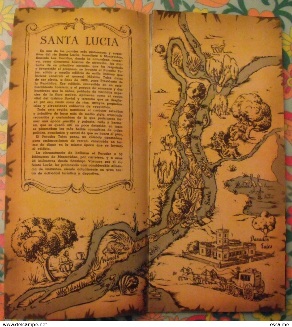 Uruguay. Rio Santa Lucia. Parador Tajes. Document Dépliant Touristique. Sd (vers 1960) - Ontwikkeling