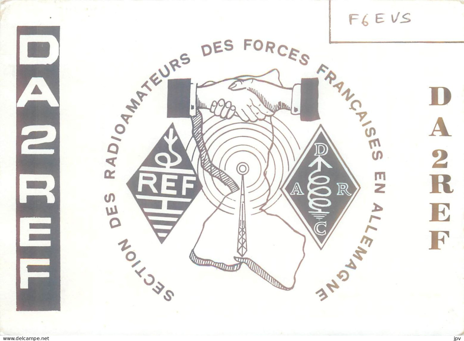 CARTE QSL : SECTION DES RADIO-AMATEURS DES FORCES FRANCAISES EN ALLEMAGNE . GERMANY. 1989. - Otros & Sin Clasificación