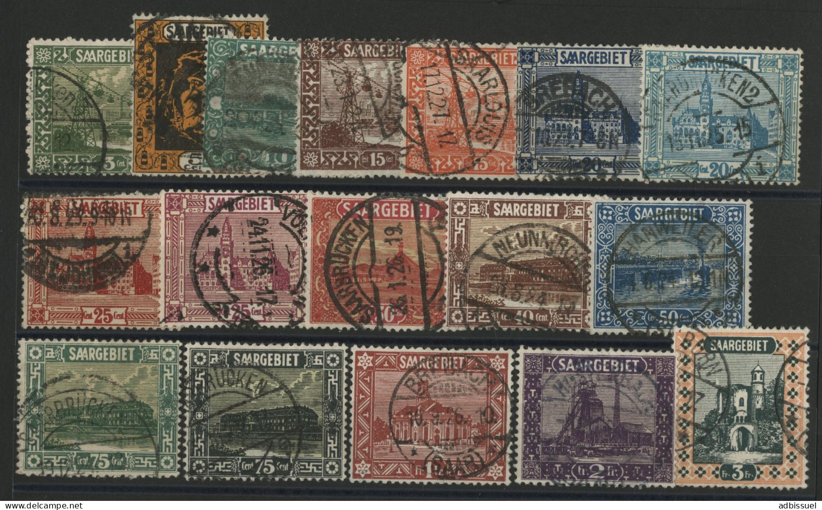 SARRE N° 83 à 99 ( Mi 84 à  90 + 98 à 101) Oblitérés Cote 50 € Voir Description. - Used Stamps