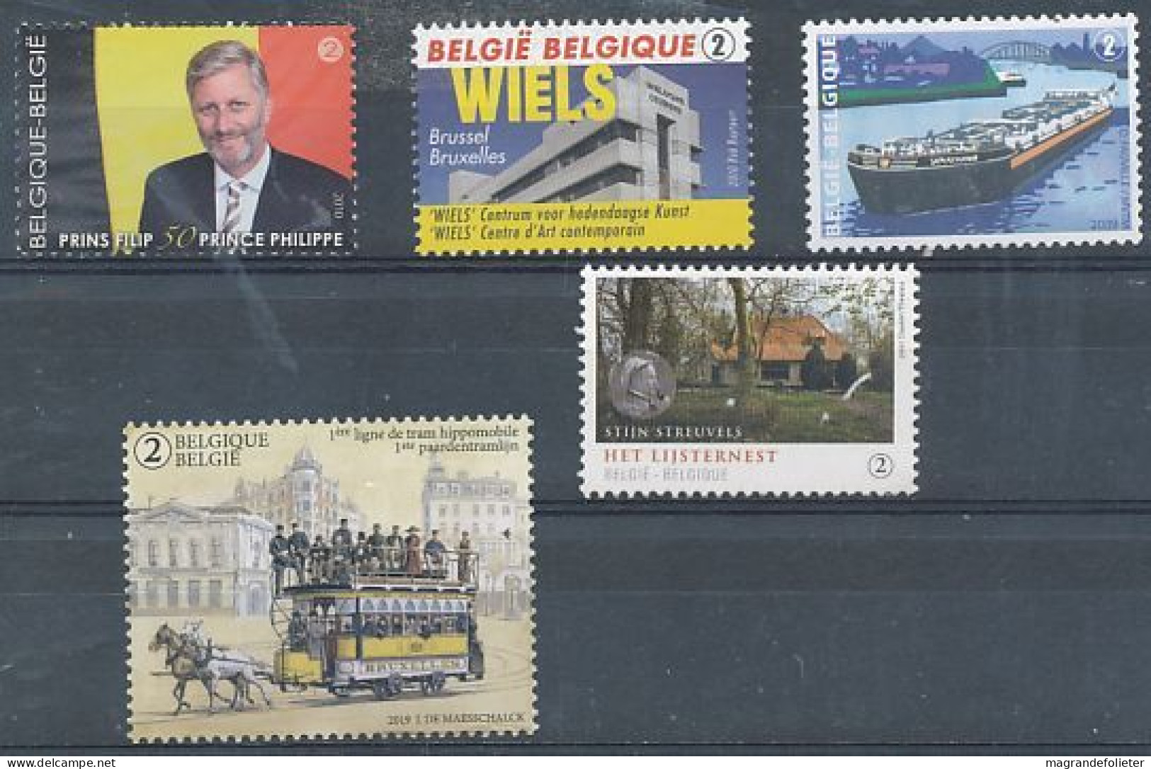 TIMBRE  ZEGEL STAMP  BELGIQUE PETIT LOT 5 X VALEURS CONSTANTES XX - 2013-... König Philippe