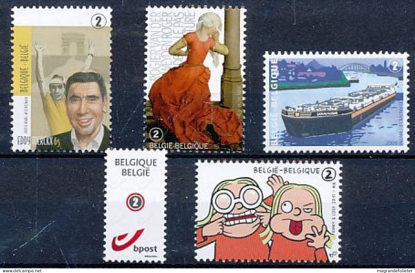 TIMBRE  ZEGEL STAMP  BELGIQUE PETIT LOT 5 X VALEURS CONSTANTES XX - 2013-... König Philippe