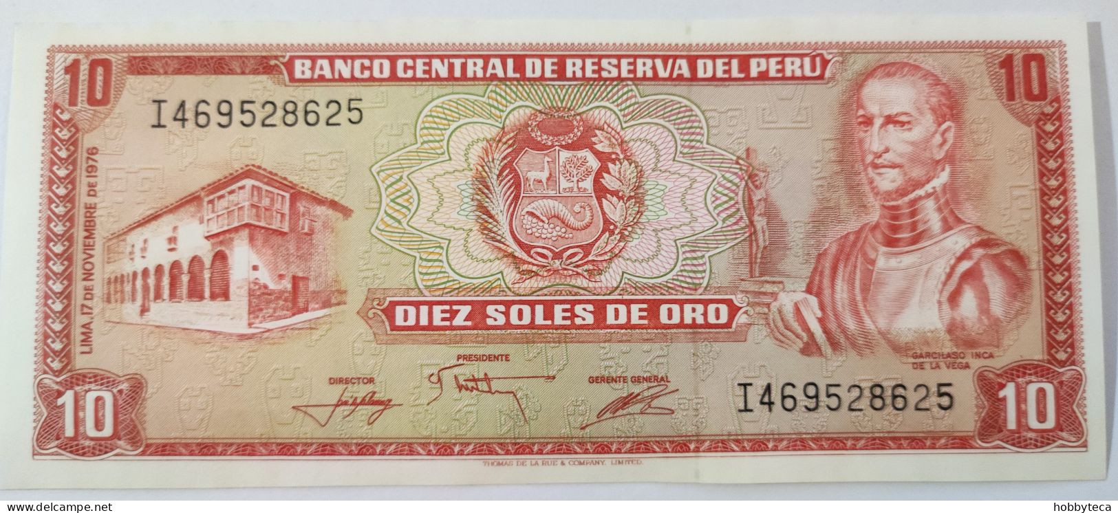 PERU - FULL ORIGINAL BUNDLE 10 SOLES 1976 INCA & TITICACA SEA - 100 NOTES FEW WITH HUMIDITY SPOTS- CHEAPEST ON  DELCAMPE - Pérou