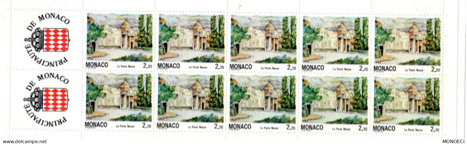 MONACO -- MONTE CARLO -- Carnet -- Timbres 2,20 Francs 1992 -- La Porte Neuve - Carnets