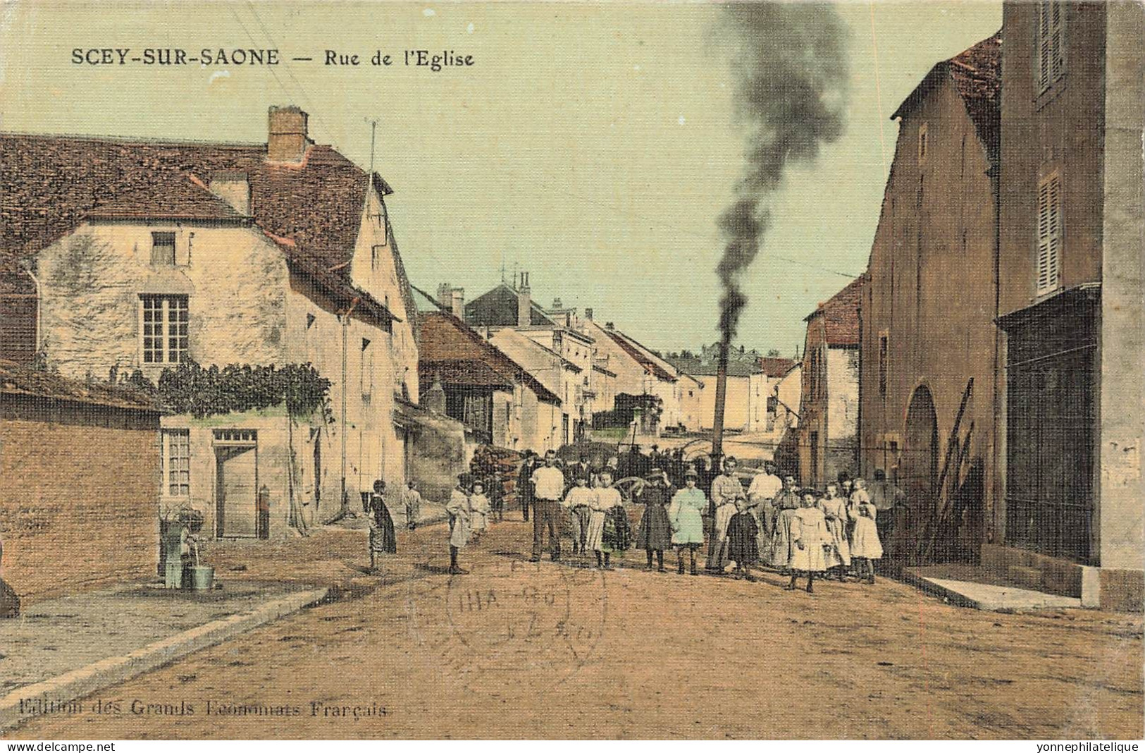 70 - HAUTE-SAÔNE - SCEY-SUR-SAONE - Rue De L'église - Toilée Colorisée - 10172 - Scey-sur-Saône-et-Saint-Albin