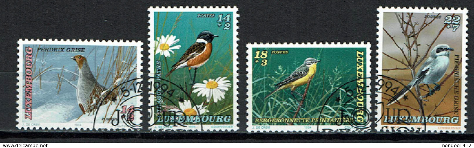 Luxembourg 1994 - YT 1303/1306 - Endangered Birds, Oiseaux Menacés - Oblitérés