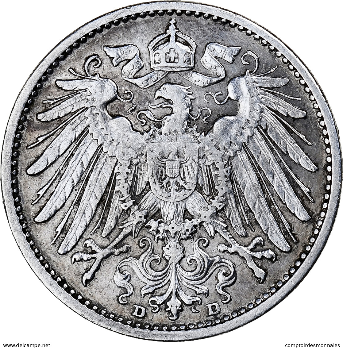 Monnaie, GERMANY - EMPIRE, Wilhelm II, Mark, 1908, Munich, TTB, Argent, KM:14 - 1 Mark