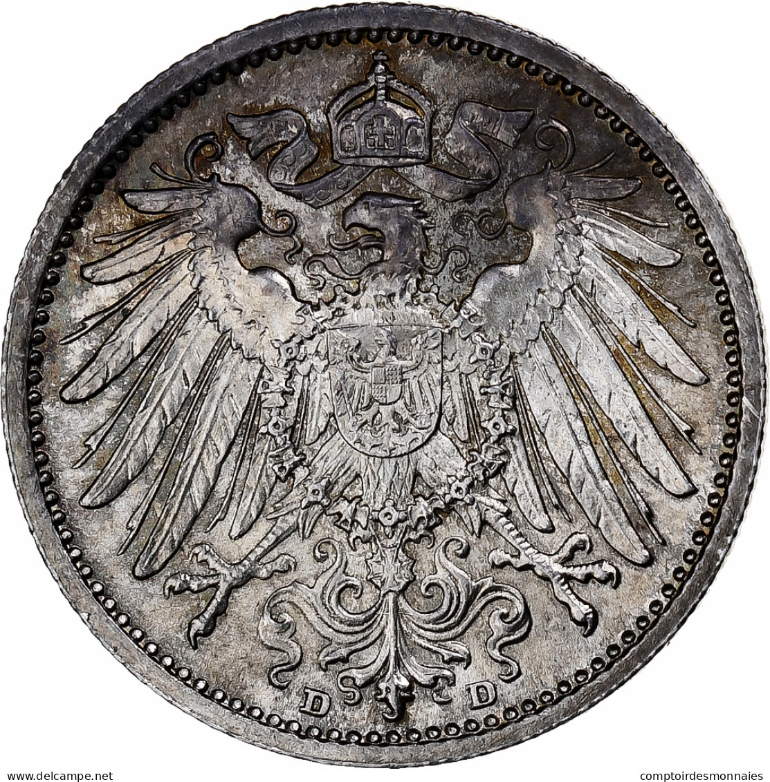 Monnaie, GERMANY - EMPIRE, Wilhelm II, Mark, 1908, Munich, TTB, Argent, KM:14 - 1 Mark