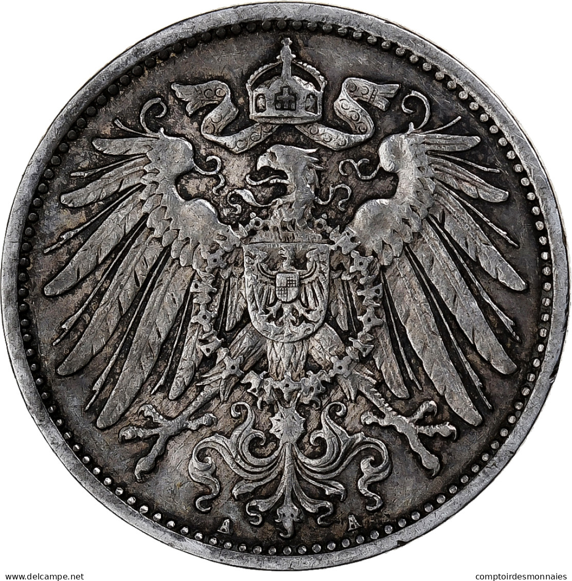 Allemagne, Empire, Guillaume II, 1 Mark, 1906 A, KM 14 - 1 Mark