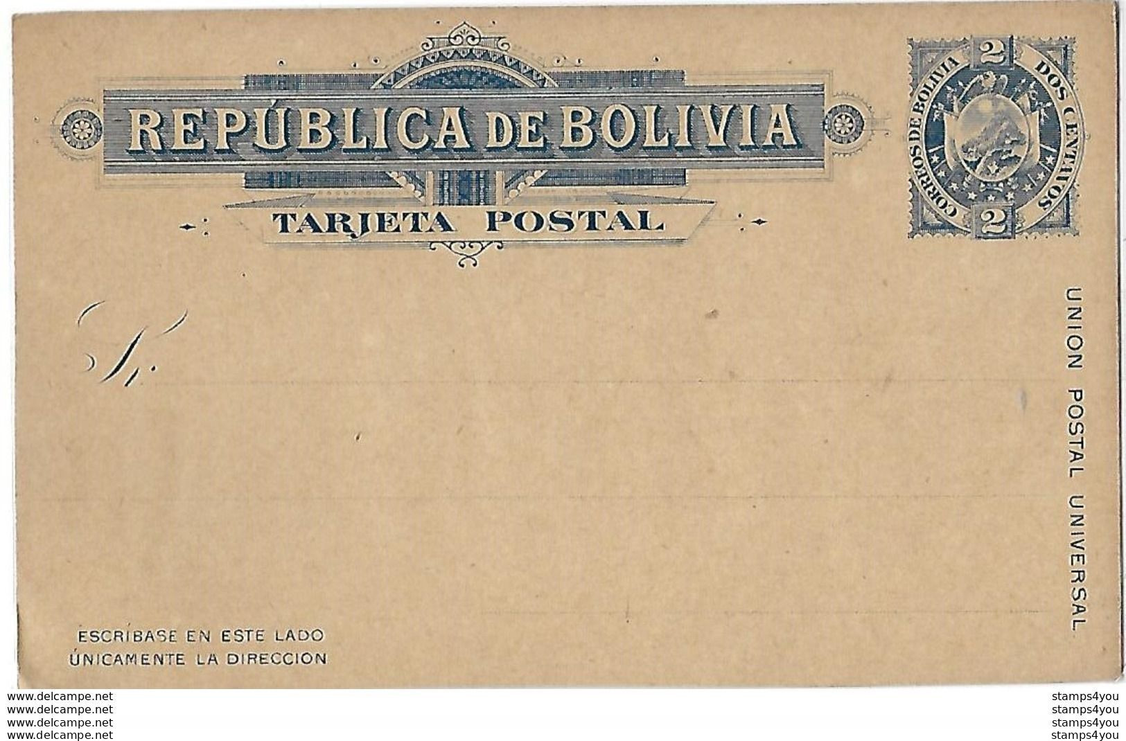 120 - 11 - Entier Postal Neuf Dos Centavos - Voorfilatelie