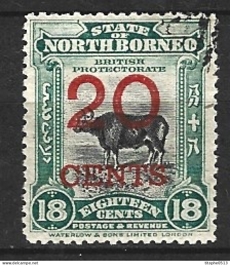 BORNEO DU NORD. N°143 Oblitéré De 1909. Boeuf. - Koeien