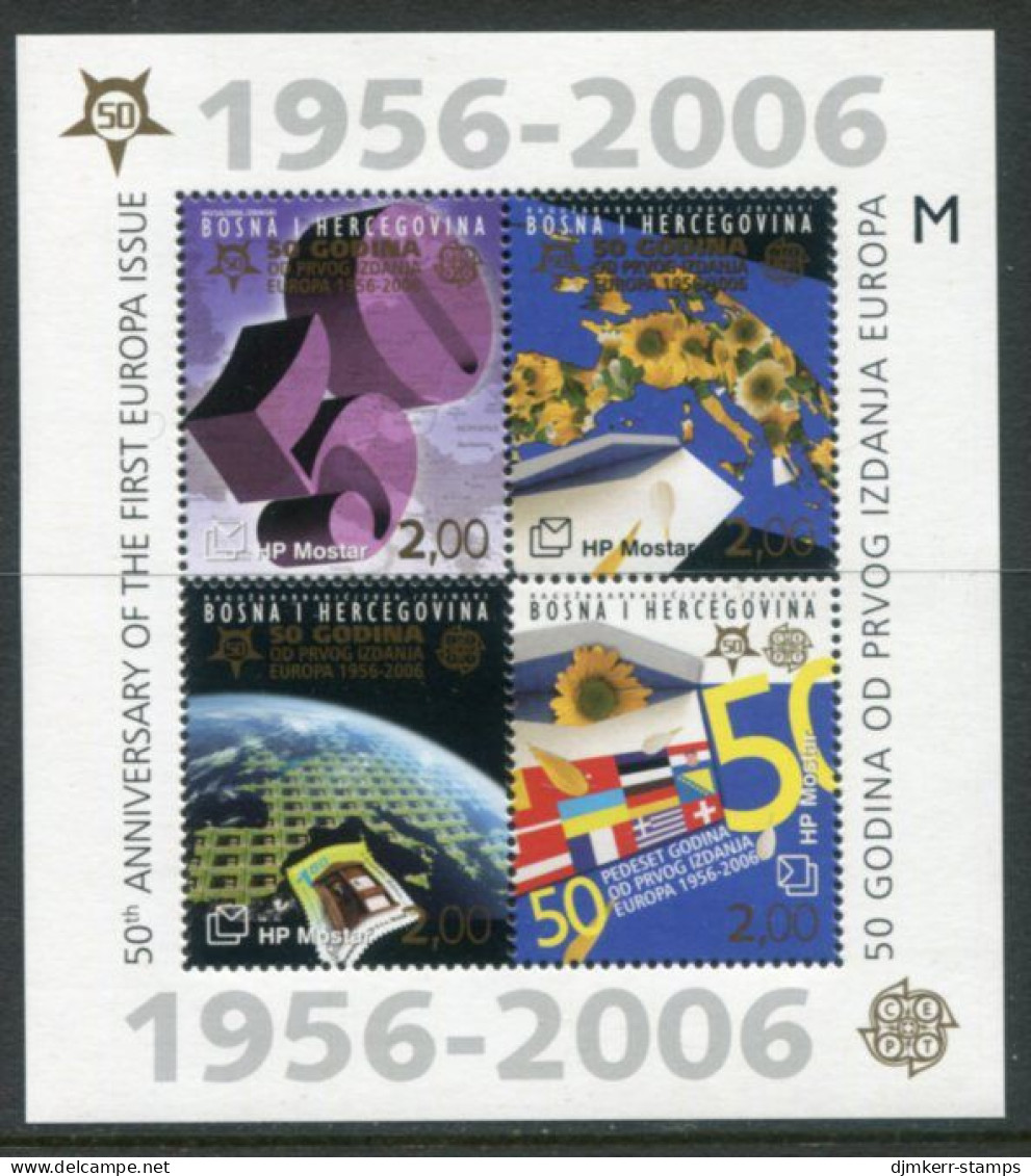 BOSNIA HERCEGOVINA (CROAT) 2006 50 Years Of Europa Stamps Block  MNH / **.  Michel Block 7 - Bosnien-Herzegowina