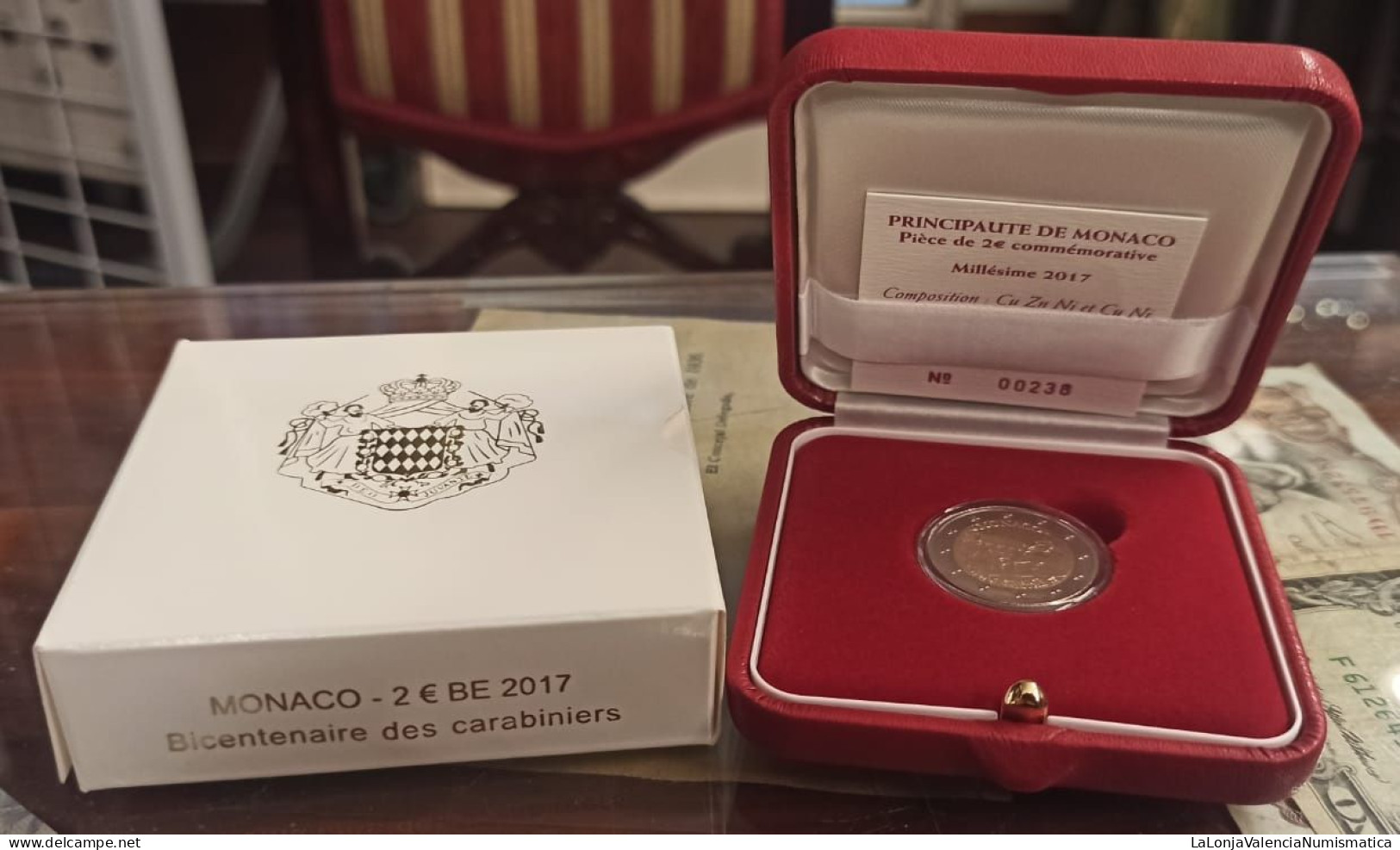 Mónaco 2 Euros Commemorative Carabiniers 2017 Km 206 Sc Unc - Otros & Sin Clasificación