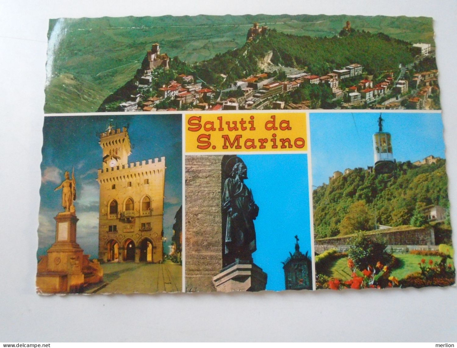 D200109   CPM  AK  San Marino Garibaldi 1976 Stamp Coins  Hydroplane  Flowers - Autres & Non Classés