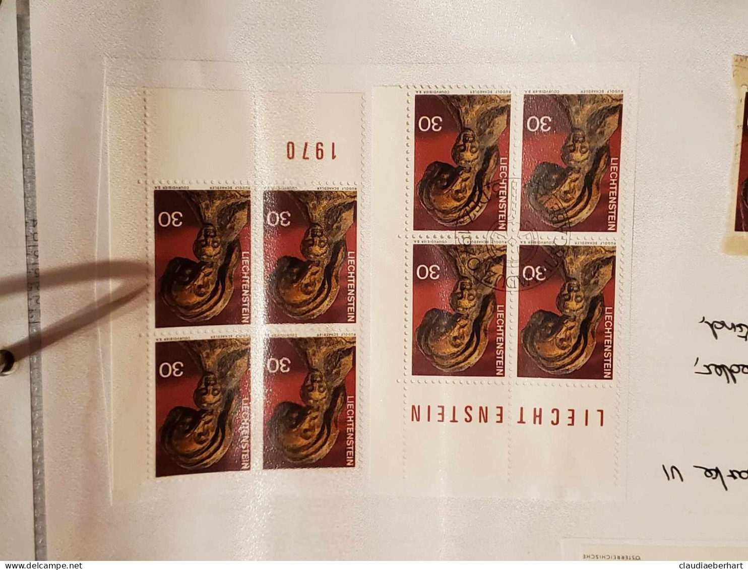 1970 Weihnachtsmarke 4er Postfrisch 4er Ersttagsstempel - Gebruikt