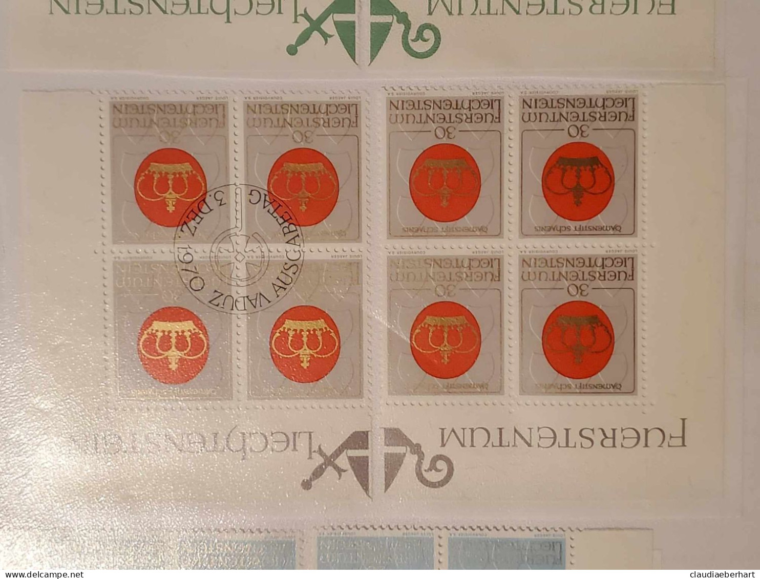 1970 Damenstift Schänis 4er Postfrisch 4er Ersttagsstempel - Gebruikt