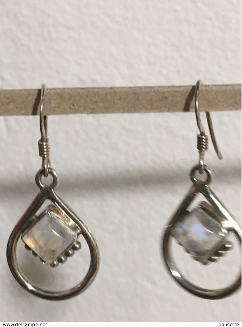 Boucles D'oreilles En Argent Massif - Ohrringe