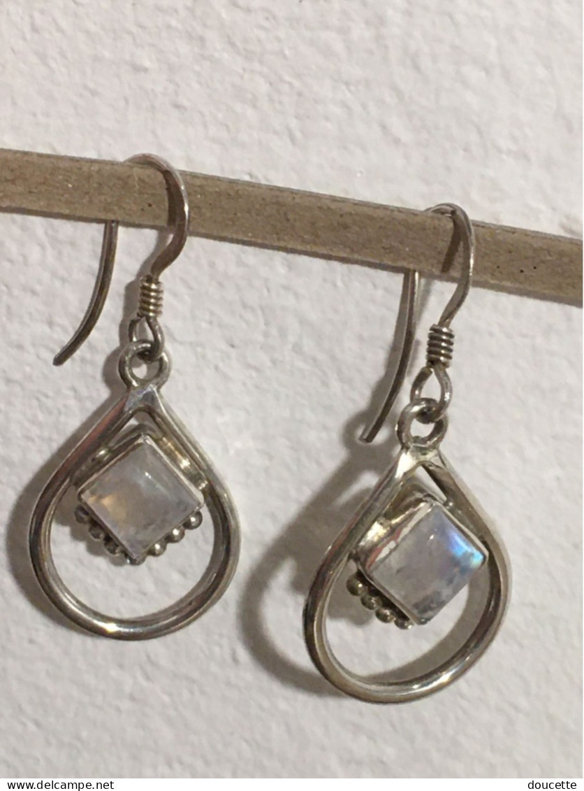 Boucles D'oreilles En Argent Massif - Ohrringe