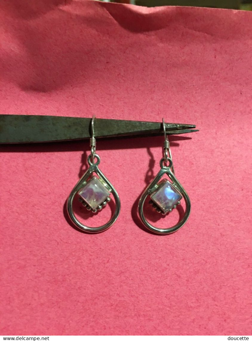 Boucles D'oreilles En Argent Massif - Aretes