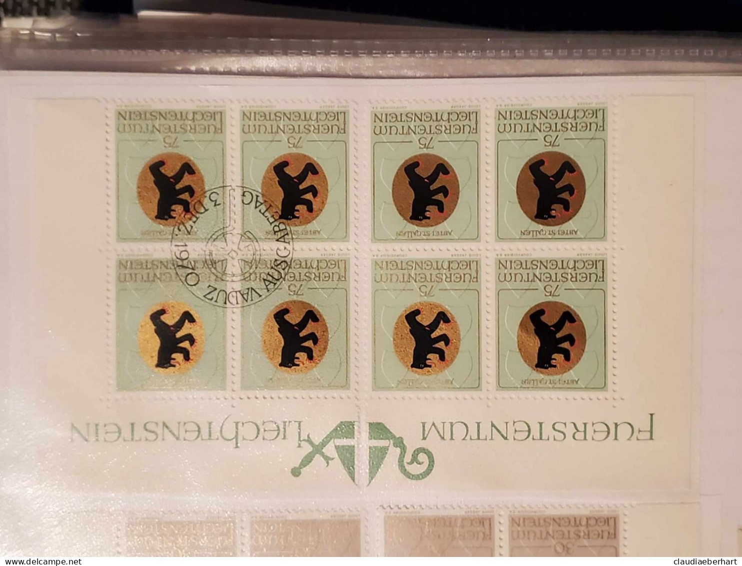 1970 Abtei St.Gallen 4er Postfrisch 4er Ersttagsstempel - Gebruikt