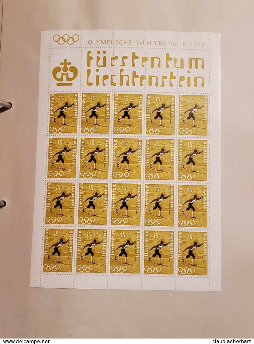 1971 Skilanglauf Bogen Postfrisch Bogen Ersttagsstempel - Gebruikt