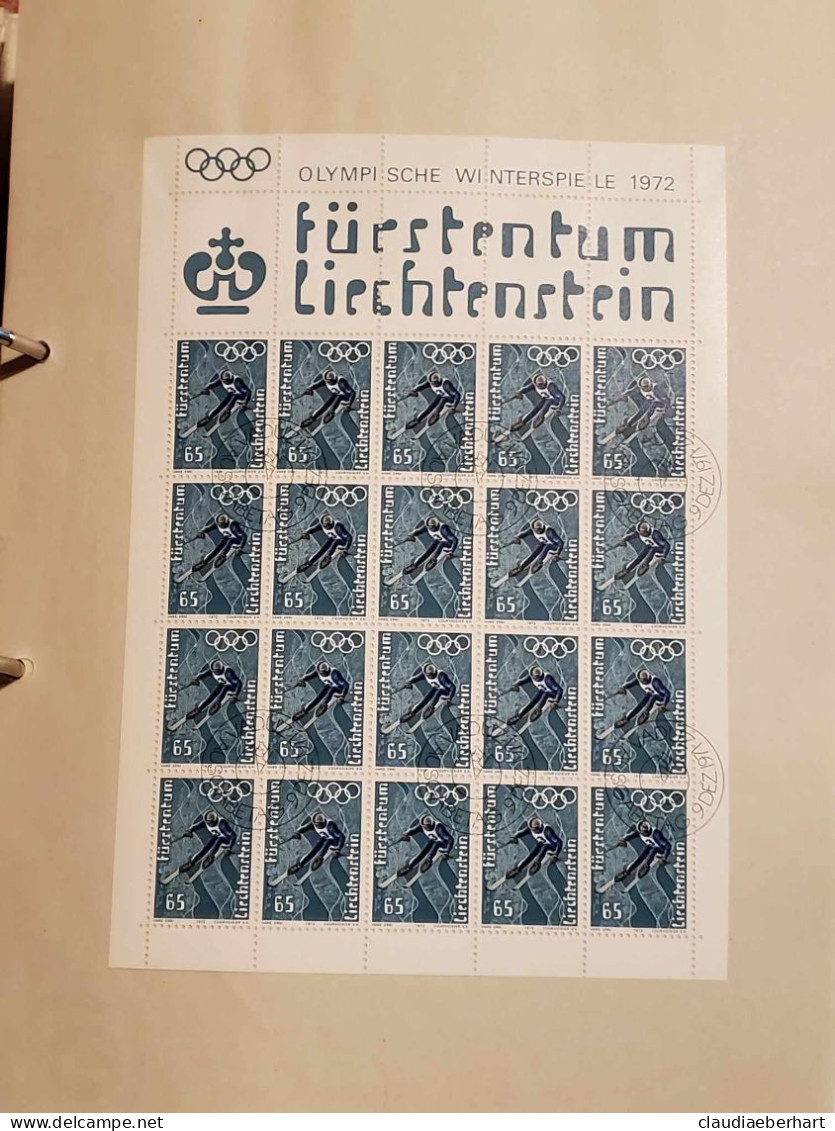 1971 Abfahrt Bogen Postfrisch Bogen Ersttagsstempel - Oblitérés