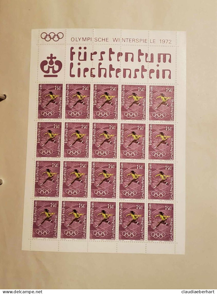 1971 Eiskunstlauf Bogen Postfrisch Bogen Ersttagsstempel - Gebruikt