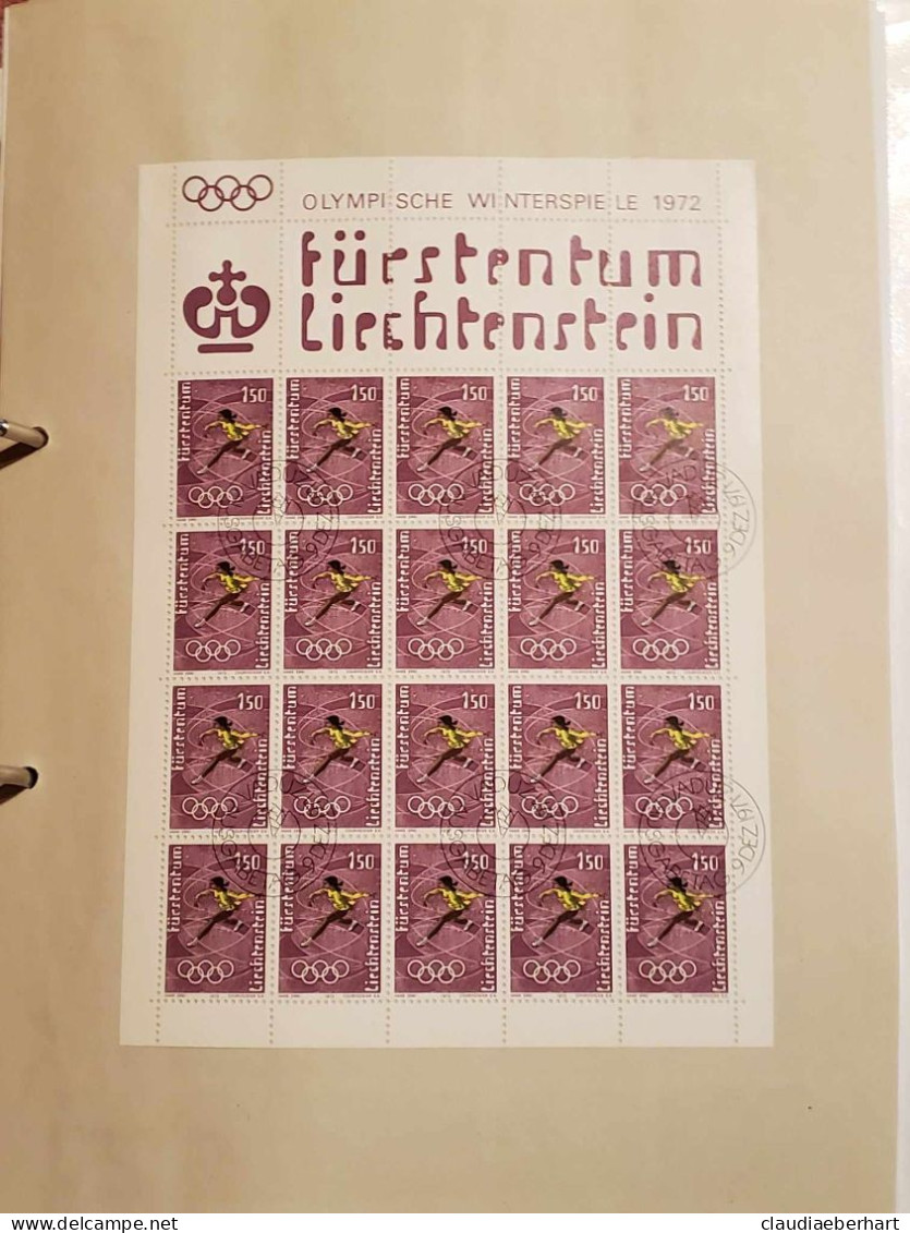 1971 Eiskunstlauf Bogen Postfrisch Bogen Ersttagsstempel - Gebruikt