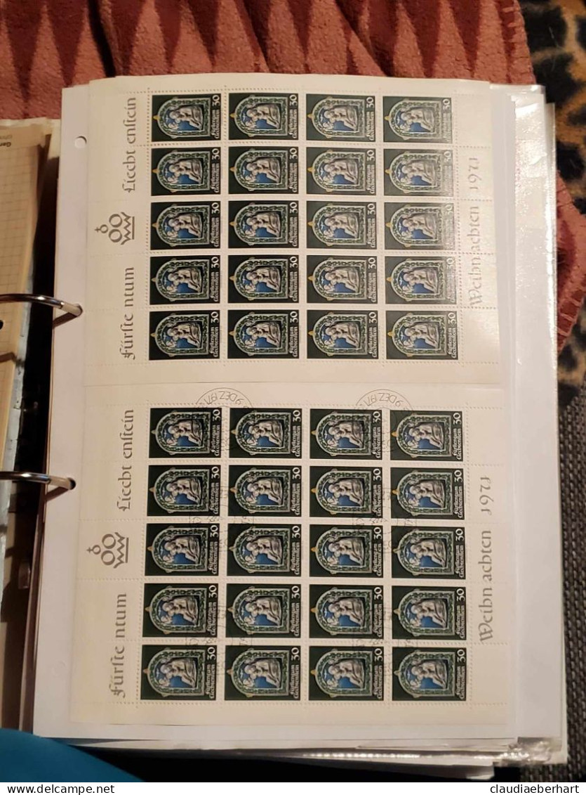 1971 Weihnachtsmarke Bogen Postfrisch Bogen Ersttagsstempel - Gebruikt