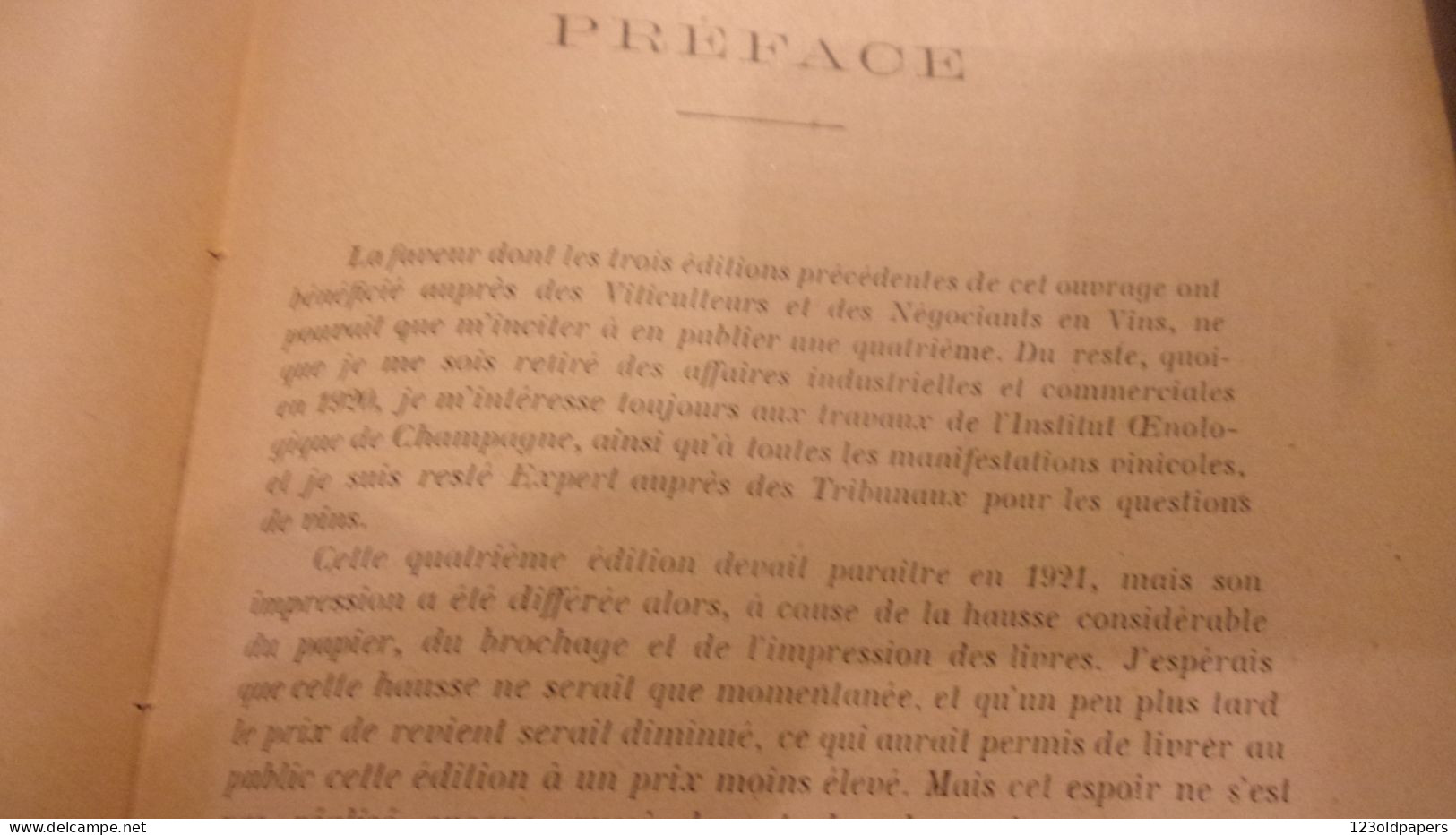 1923  OENOLOGIE VIN VIGNE VINIFICATION  MANUEL GUIDE TOME 1 WEINMANN VINS BLANCS ROUGES MOUSSEUX - 1901-1940