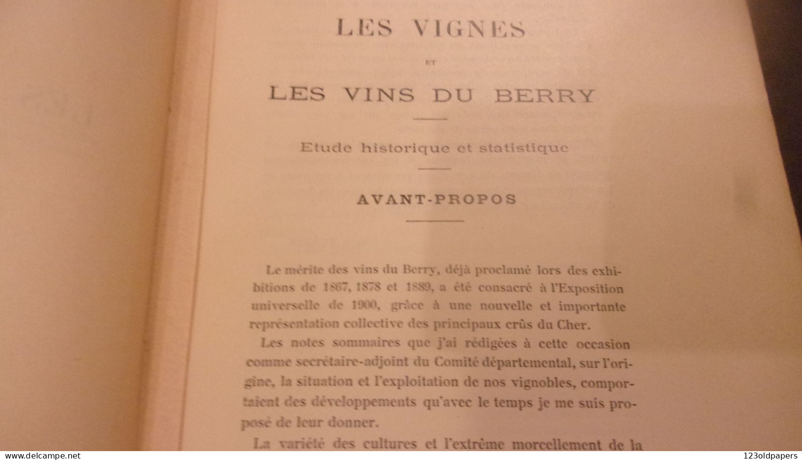 BERRY 1907 EMILE TURPIN LES VIGNES ET LES VINS DU BERRY  ETUDE HISTORIQUE ET STATISTIQUE 430 PAGES ED LIMITE 100 EX - Centre - Val De Loire