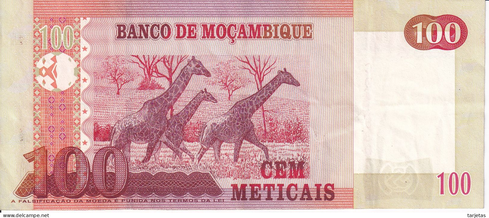 BILLETE DE MOZAMBIQUE DE 100 METICAIS DEL AÑO 2006 (BANKNOTE) - Mozambique