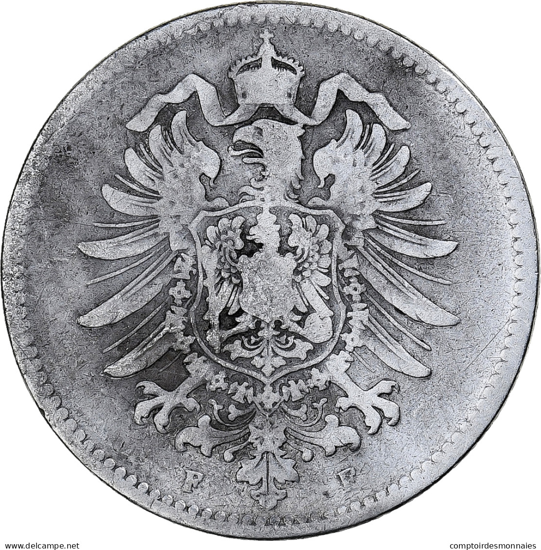 Monnaie, GERMANY - EMPIRE, Wilhelm I, Mark, 1874, Stuttgart, TB, Argent, KM:7 - 1 Mark