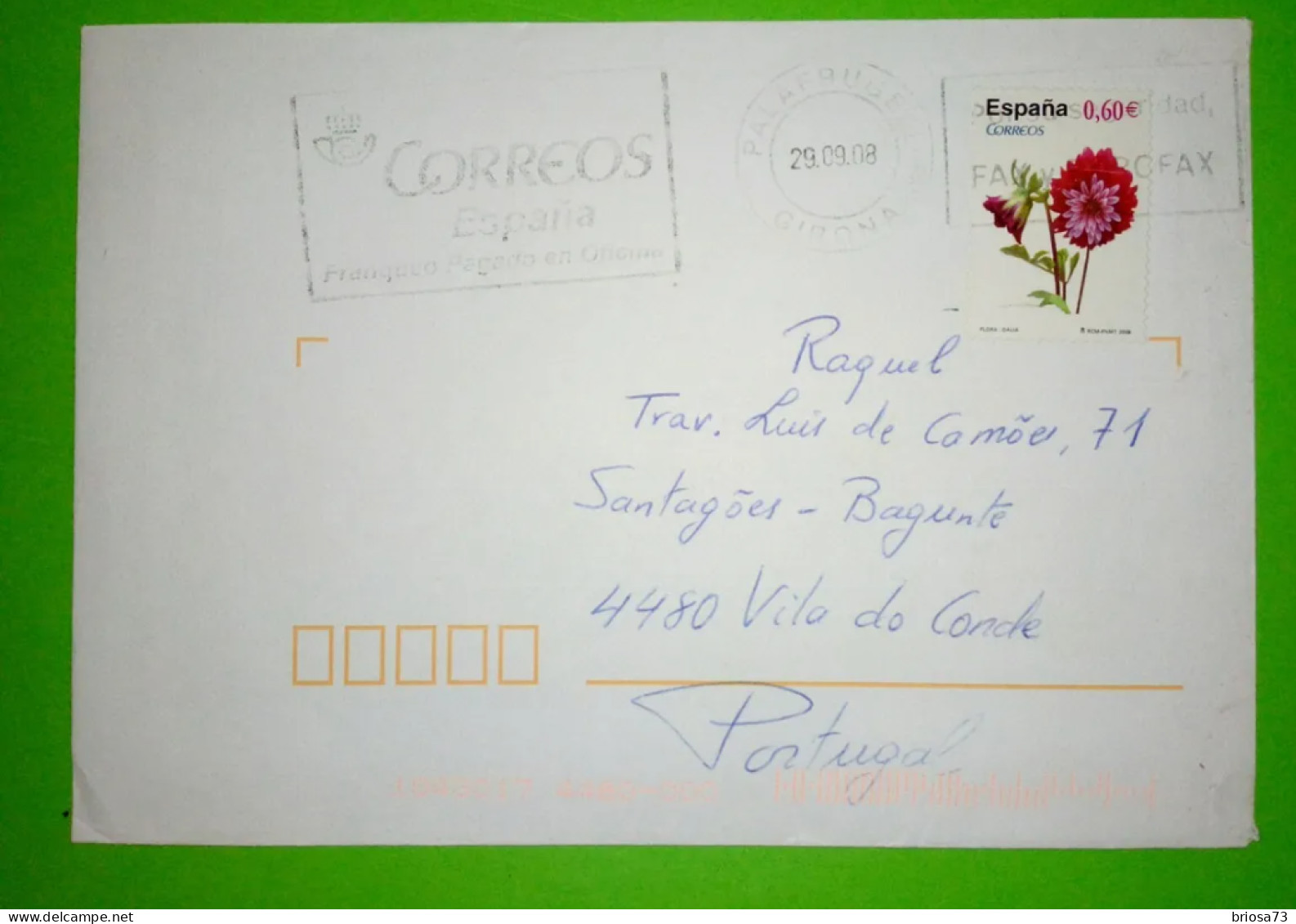 Spain  2008 , Letter,cover  Spain To Portugal.  2008 - Variedades & Curiosidades