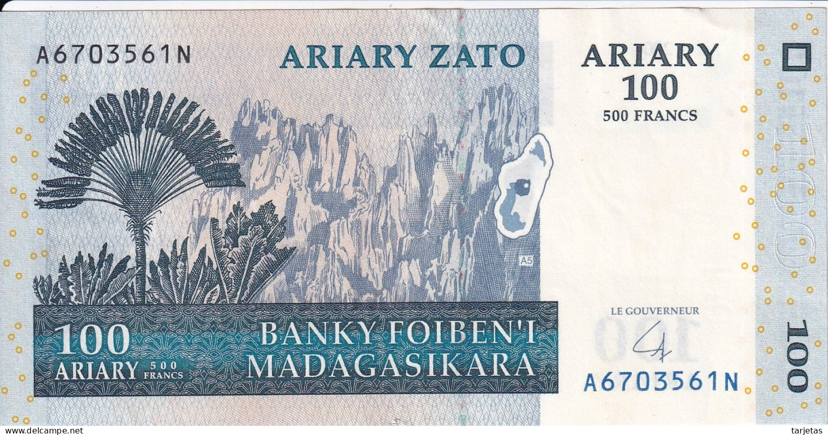 BILLETE DE MADAGASCAR DE 100 ARIARY DEL AÑO 2004 EN CALIDAD EBC (XF)(BANKNOTE) - Madagascar