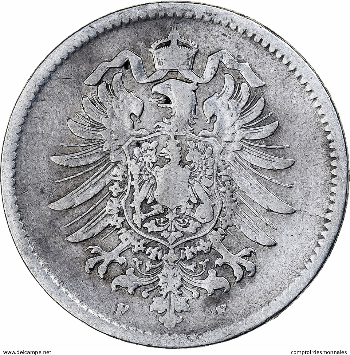 Monnaie, GERMANY - EMPIRE, Wilhelm I, Mark, 1875, Stuttgart, TB, Argent, KM:7 - 1 Mark