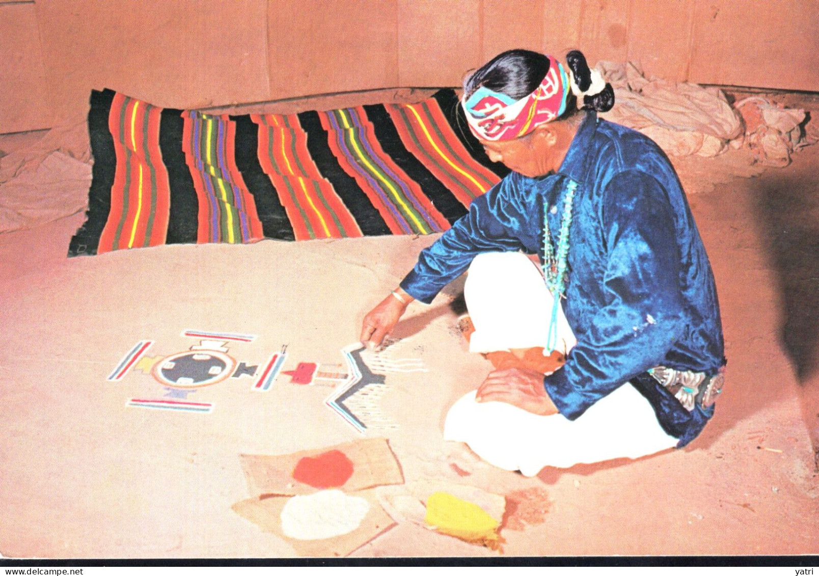 Stati Uniti - Arizona - Navajo Sand Painter (viaggiata Per La Germania, 1994) - Tempe