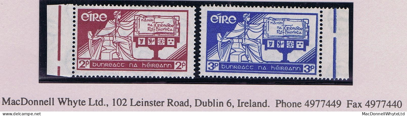 Ireland 1937 Constitution 2d And 3d, Set Of Two Marginal Mint Unmounted, Fresh And Fine - Ungebraucht
