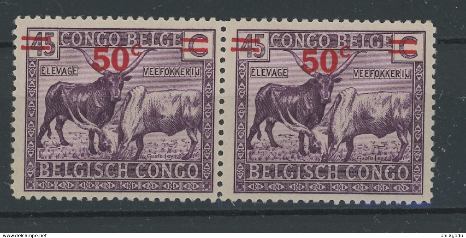 160 ** Paire. Postfris - Unused Stamps