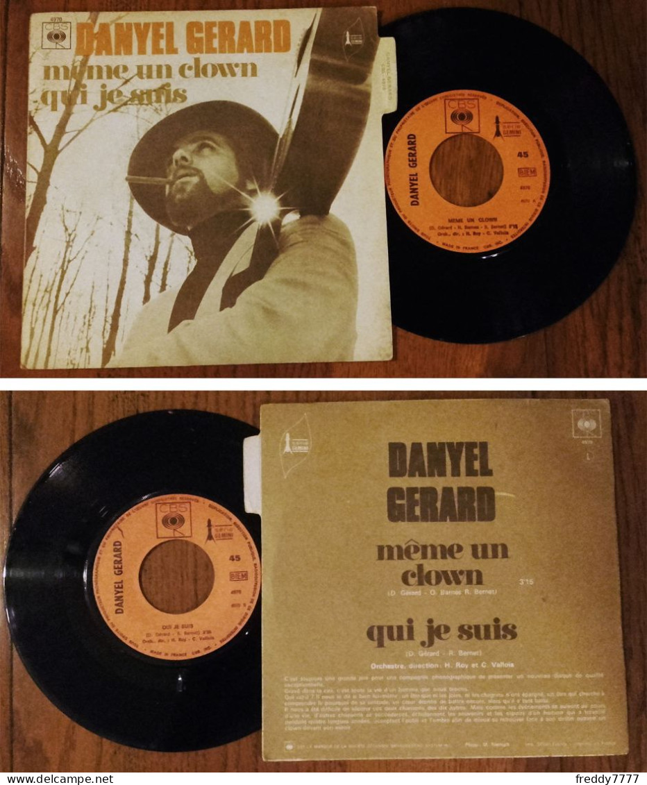 RARE French SP 45t RPM BIEM (7") DANYEL GERARD «Même Un Clown» (Lang, 1970) - Collector's Editions