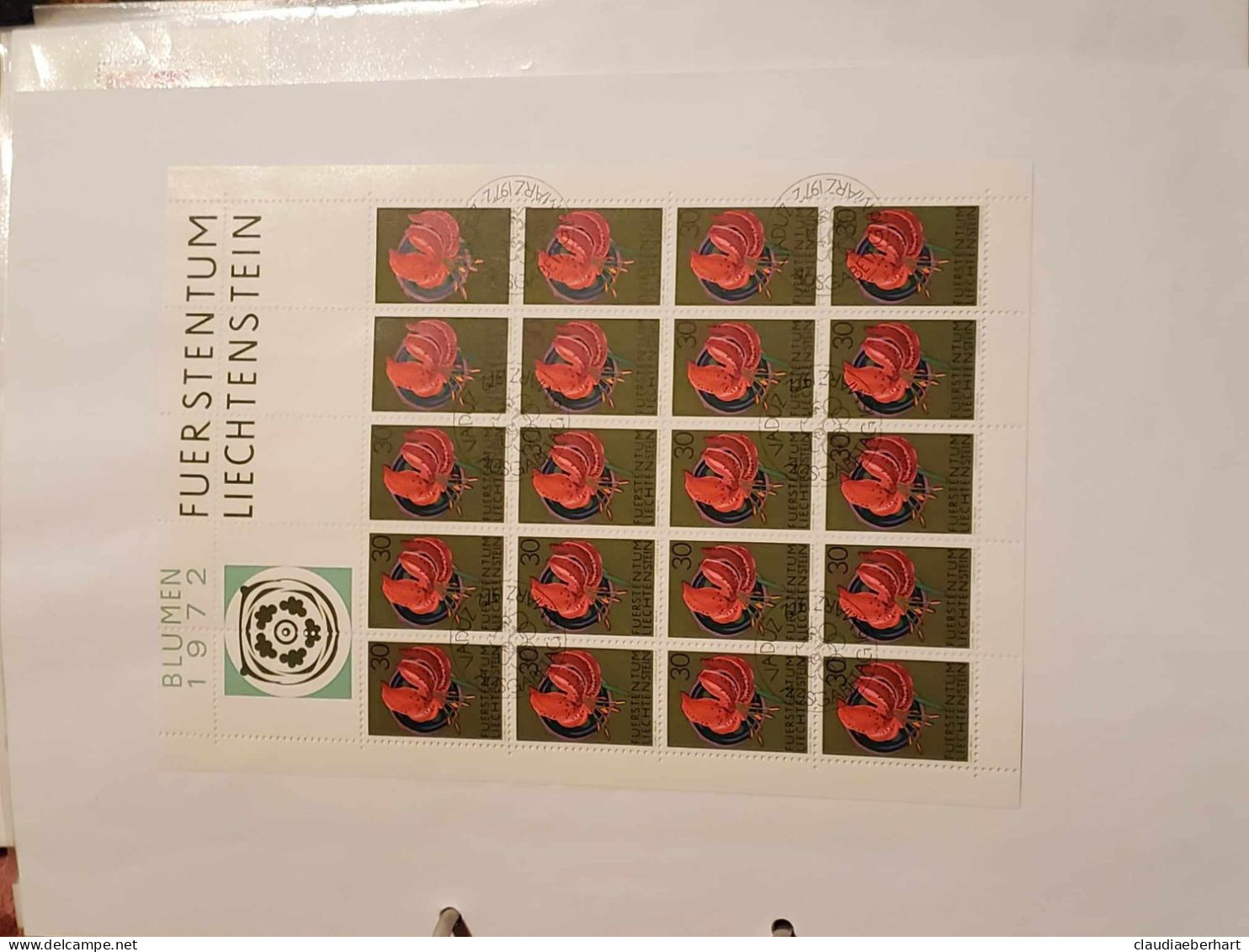 1972 Türkenbund Bogen Postfrisch Bogen Ersttagsstempel - Storia Postale